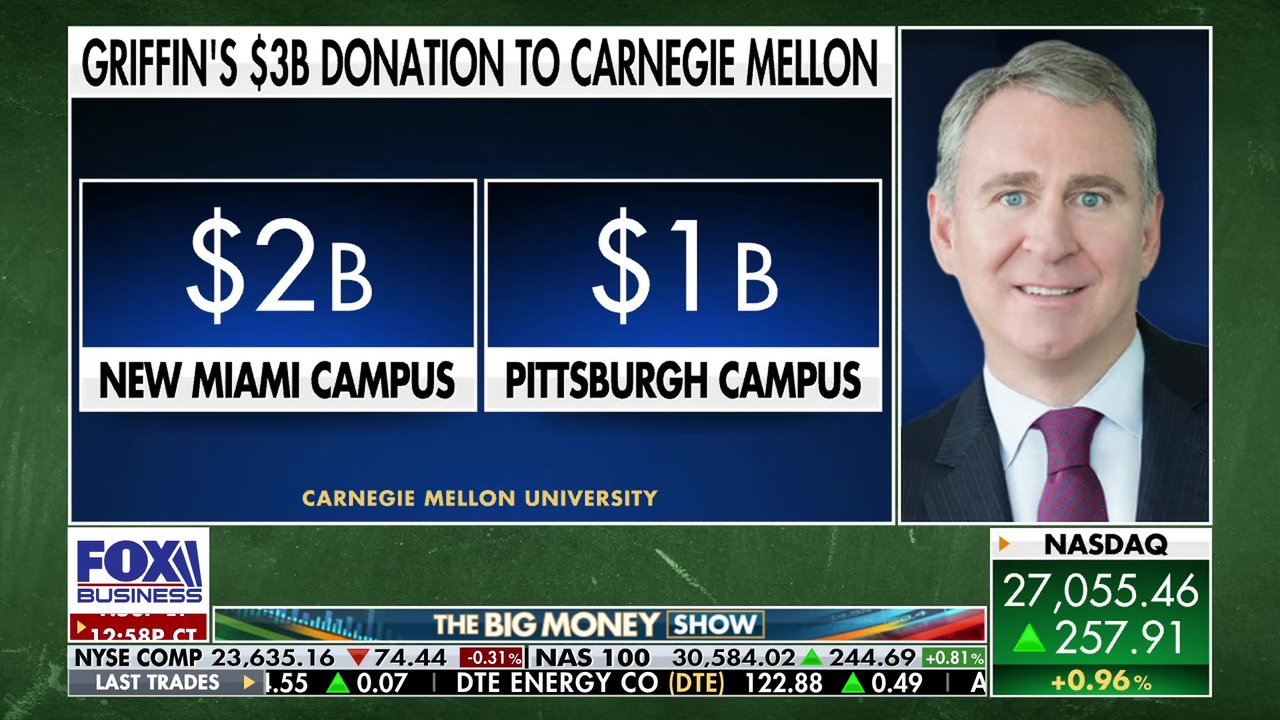 Ken Griffin makes historic $3B donation to Carnegie Mellon University