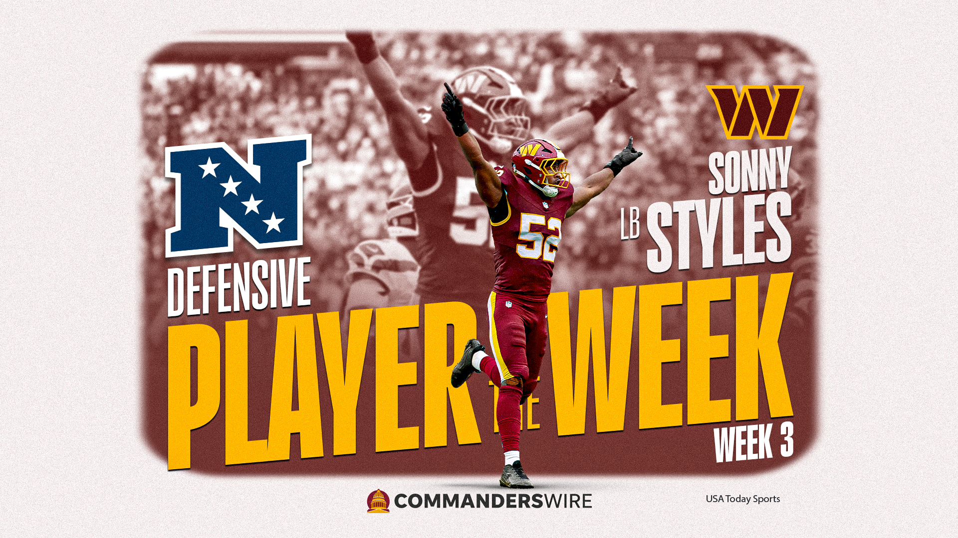 Commanders' rookie Sonny Styles wins first NFL award