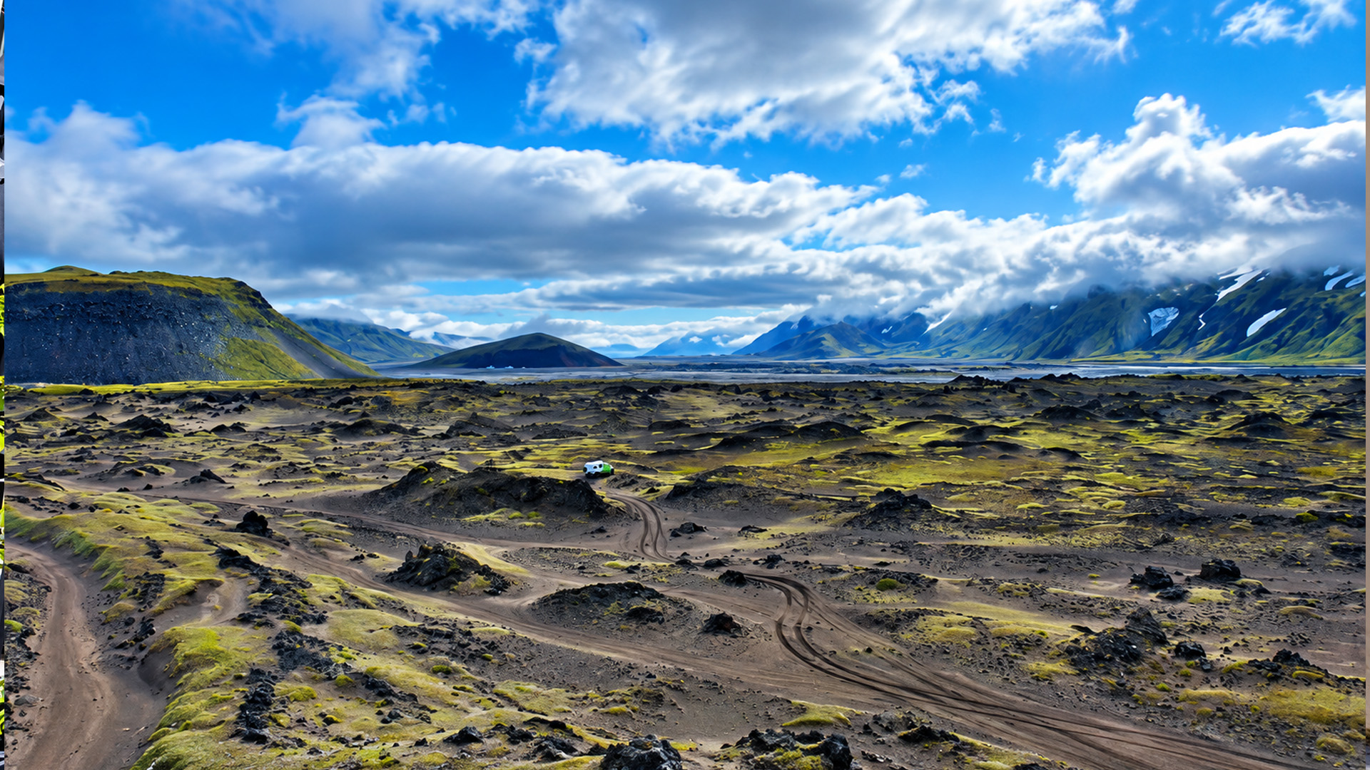 A land dominated by volcanoes in Kamchatka