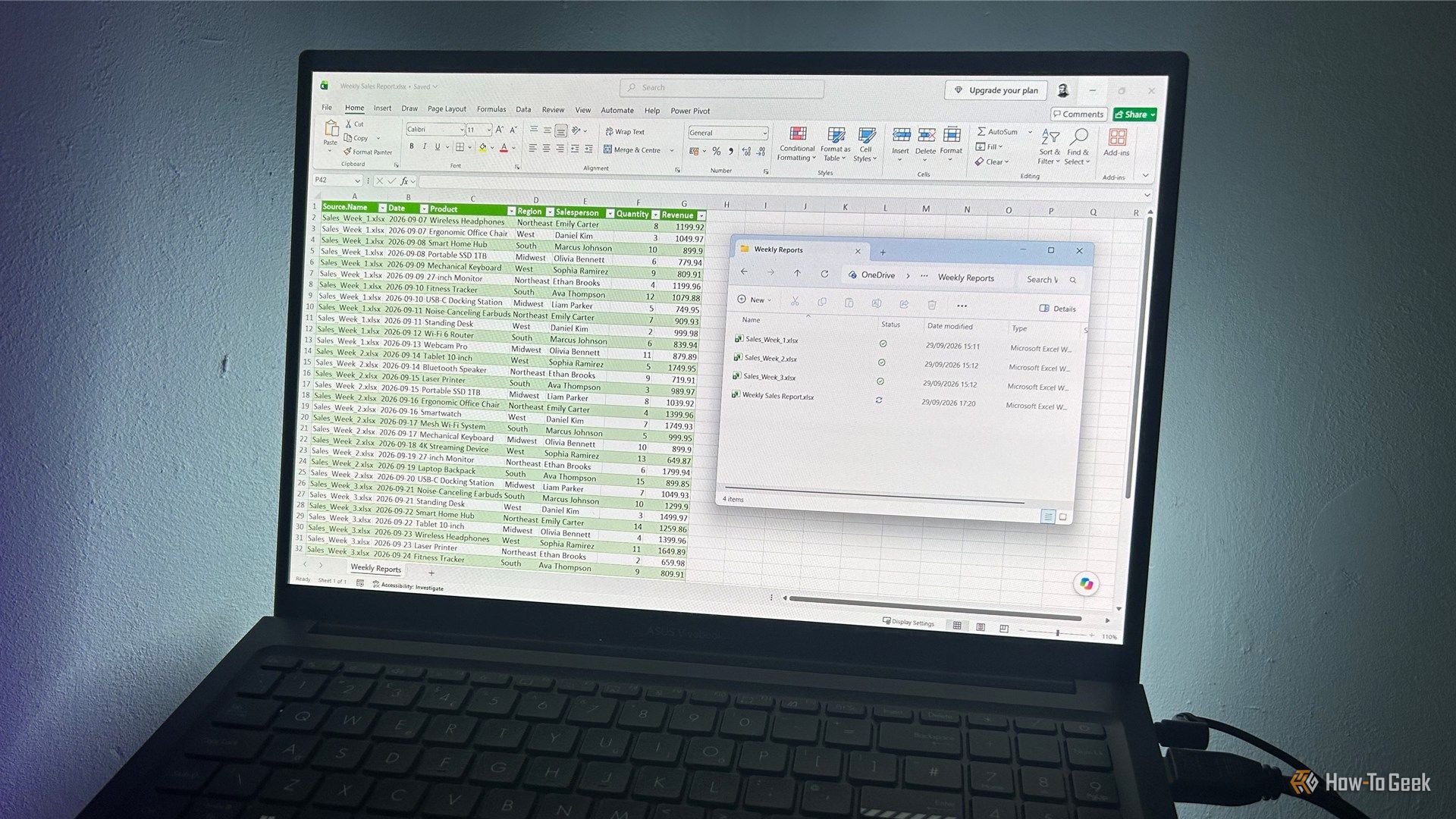 I connected Excel to a folder on my PC, and my weekly report now ...