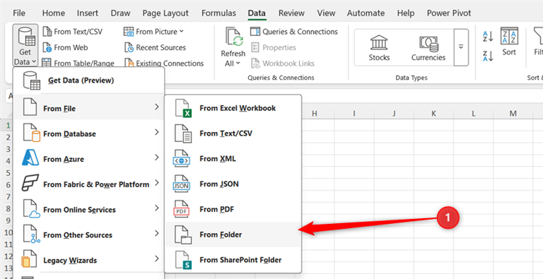 I connected Excel to a folder on my PC, and my weekly report now ...