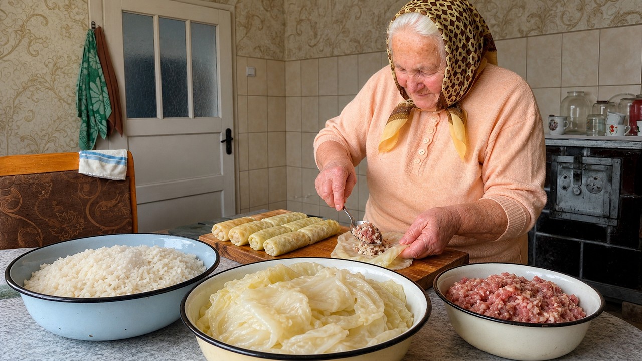 Carpathian autumn harvest & traditional cabbage rolls | Village life ...