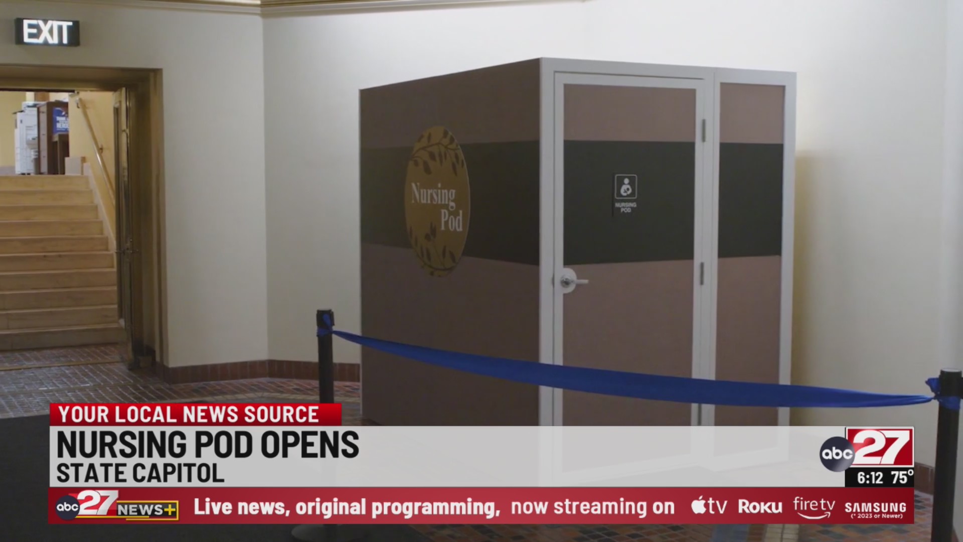 State Capitol debuts nursing pod for both visitors and state employees