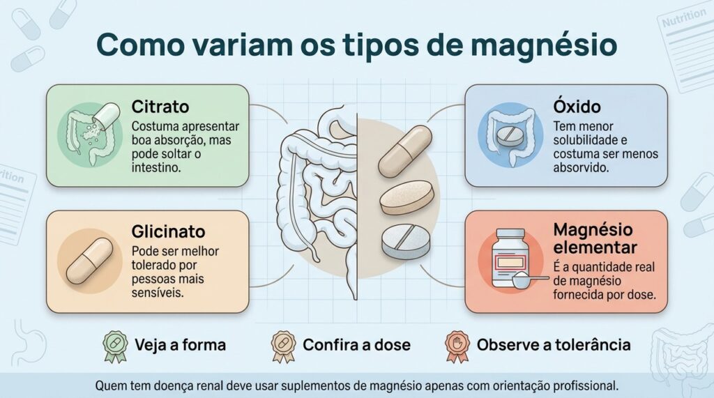 Qual tipo de magnésio é melhor absorvido e causa menos desconforto no ...