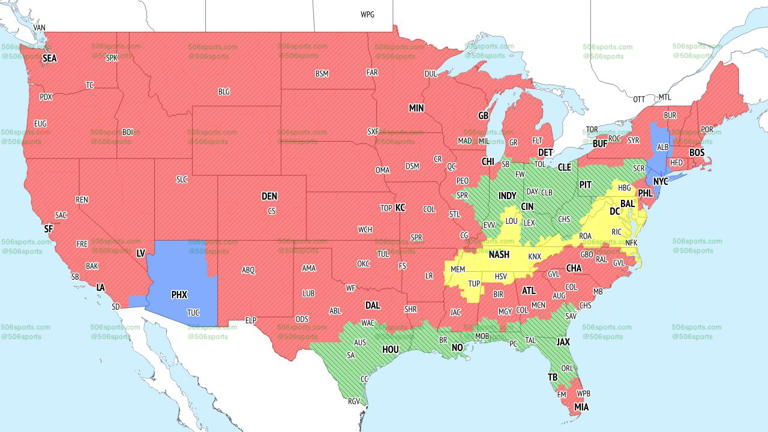 NFL coverage map week 4: TV broadcast schedule and announcers for FOX ...