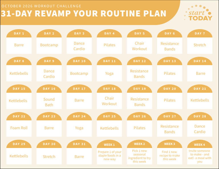 Bored with your diet and fitness routine? This 31-day plan will get you ...