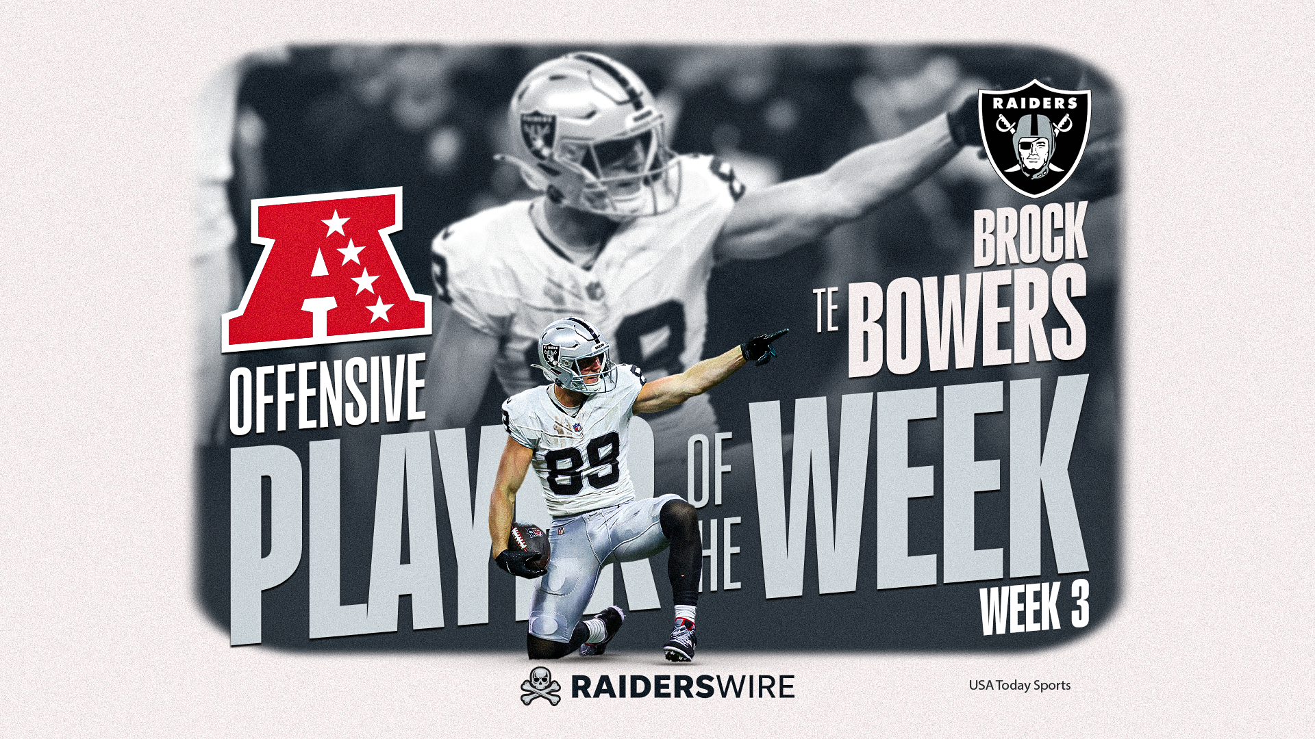 Brock Bowers' huge season debut earns Raiders TE AFC offensive player ...