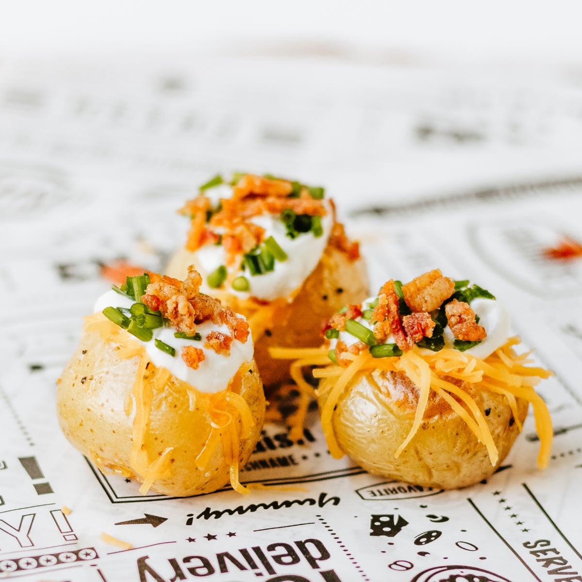 Loaded potato bites