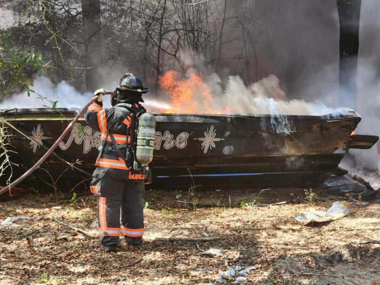 Firefighters fight a blaze for seven hours