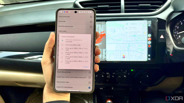 I made Android Auto render at a higher resolution in developer settings ...
