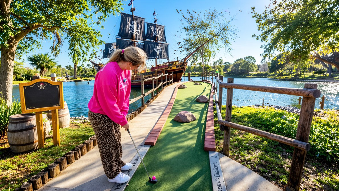 Mega mini golf match at a unique course