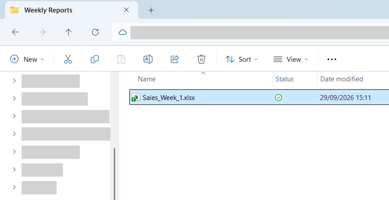I connected Excel to a folder on my PC, and my weekly report now ...