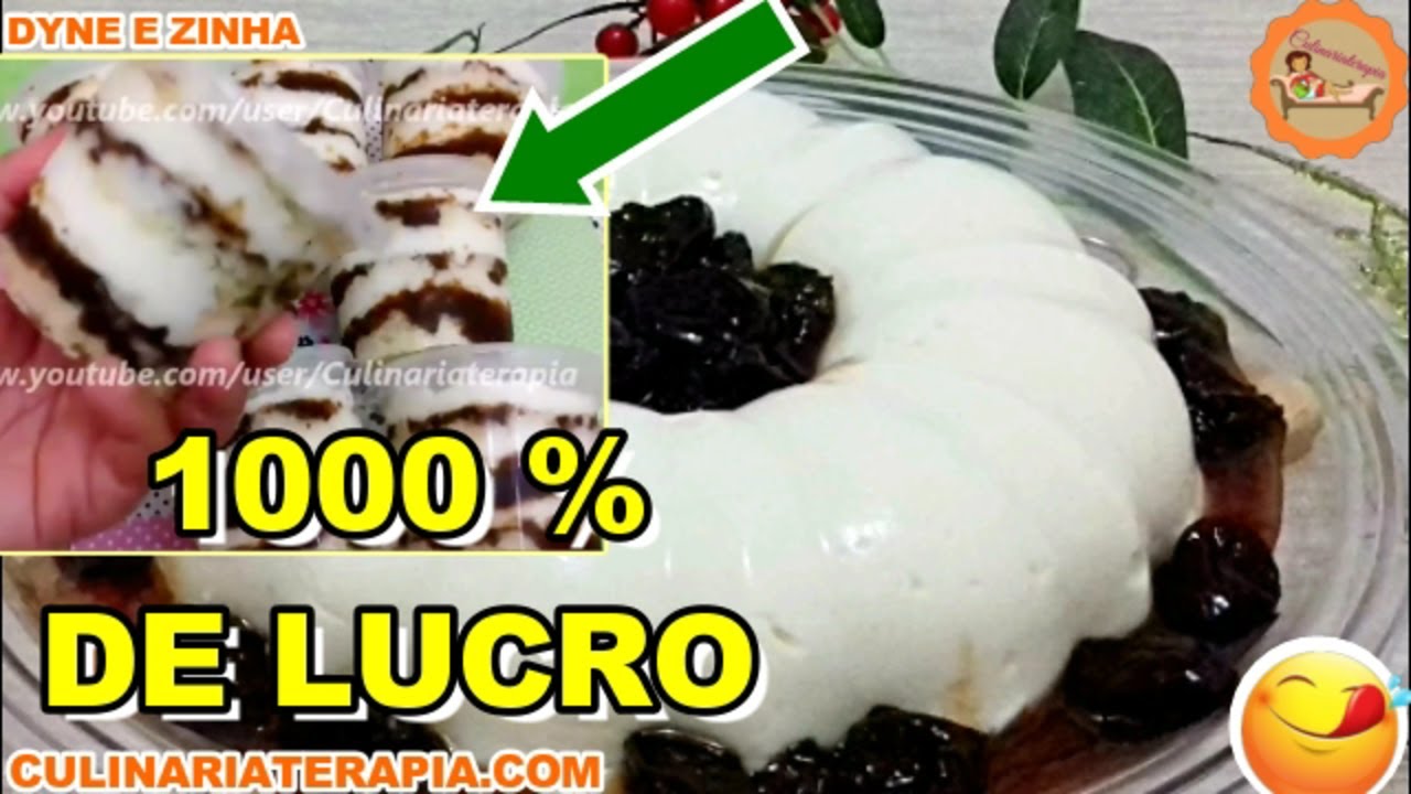 A receita de manjar de coco que me rendeu 1000% de lucro, bolo no pote ...