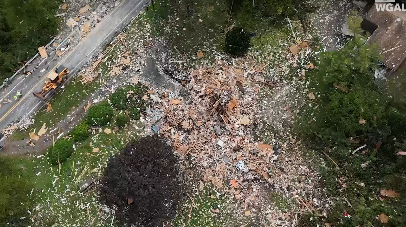 Drone video | Aftermath of deadly home explosion in Perry County