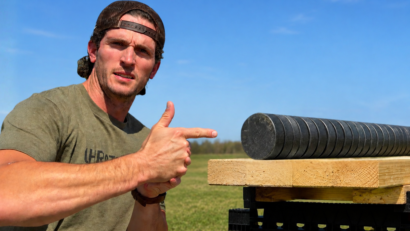 How many hockey pucks does it take to stop a bullet?