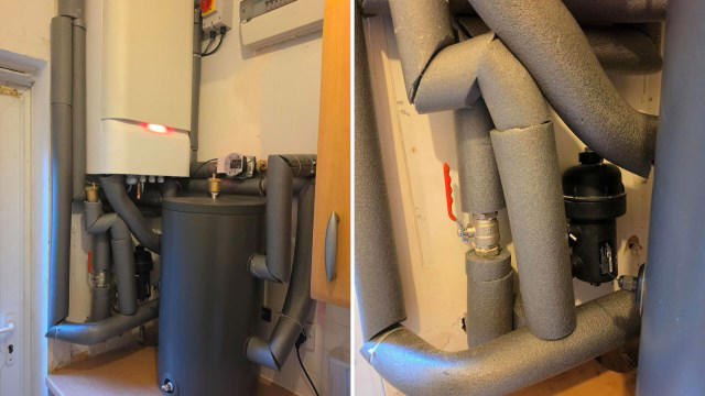 UK homeowner says heat pump install left a buffer tank on the kitchen ...