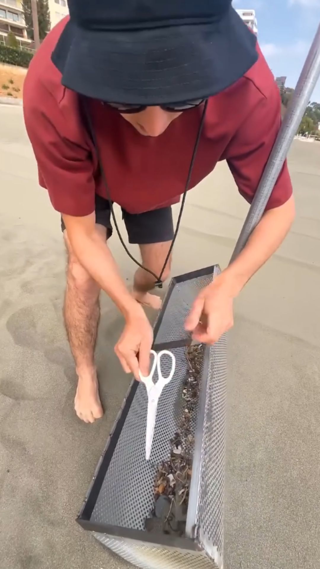 Cleaning beach sand reveals an unexpected gold find