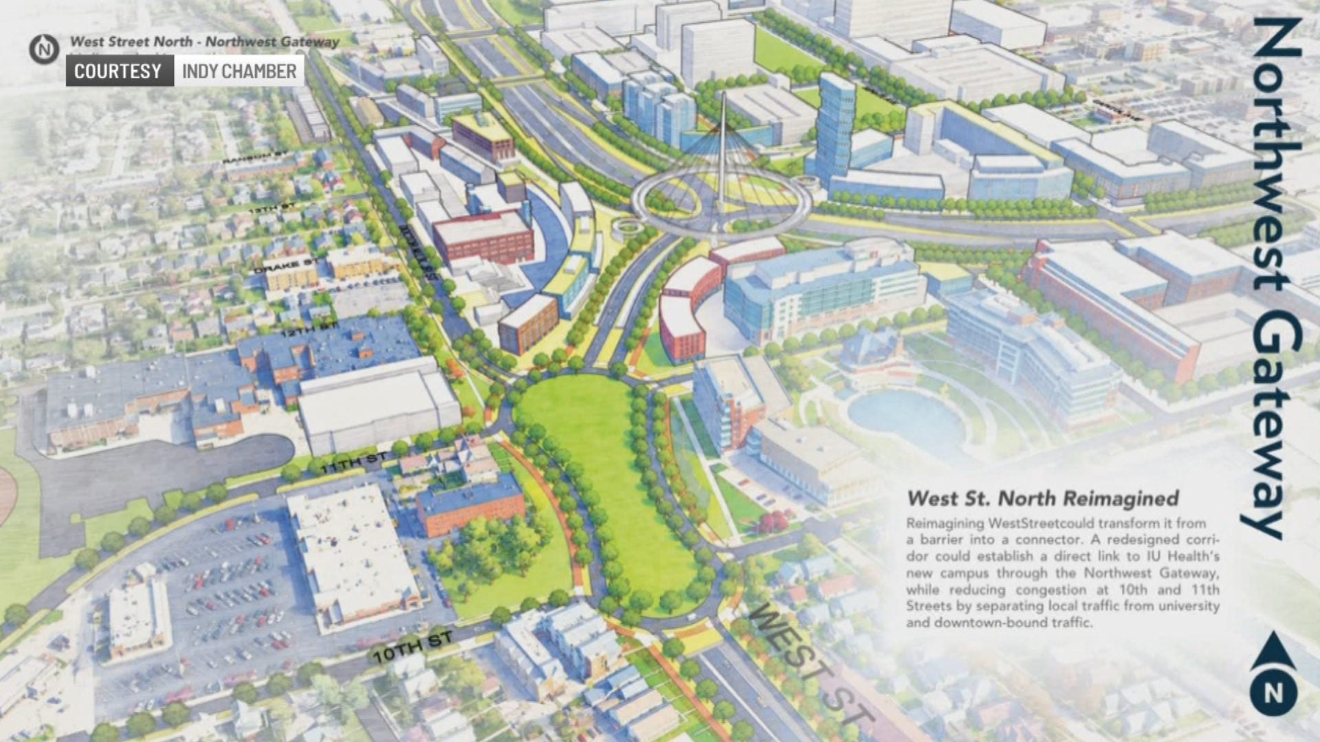 Indy Chamber proposes $1 billion West Street transformation