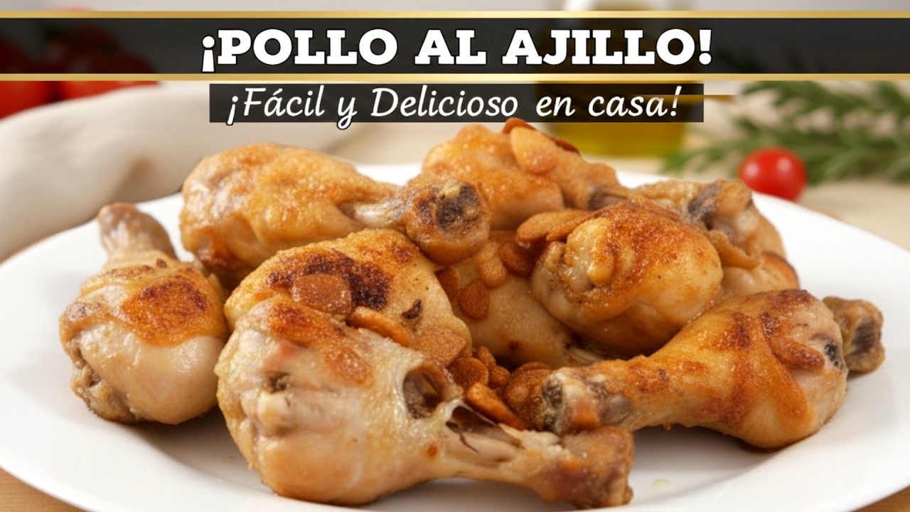 Pollo al ajillo fácil jugoso y lleno de sabor