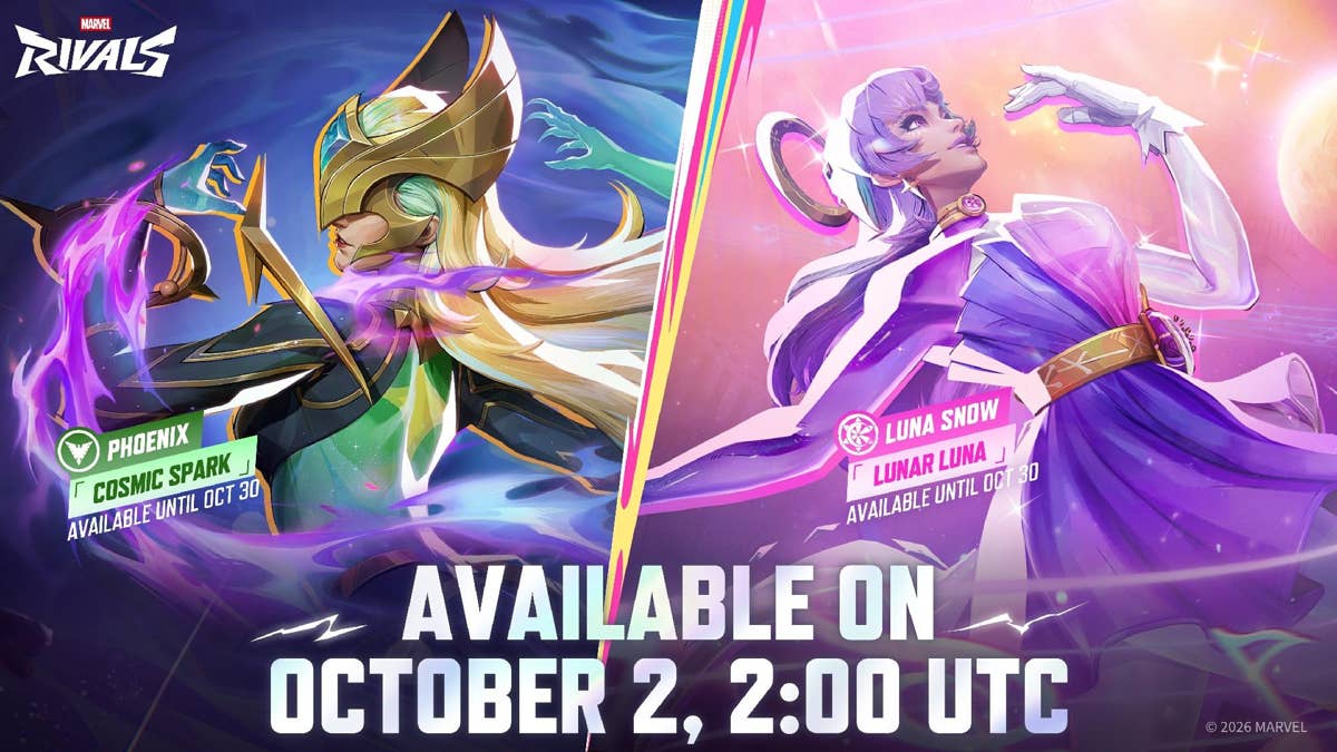 Marvel Rivals October 1 patch adds Lunar Luna and Cosmic Spark skins