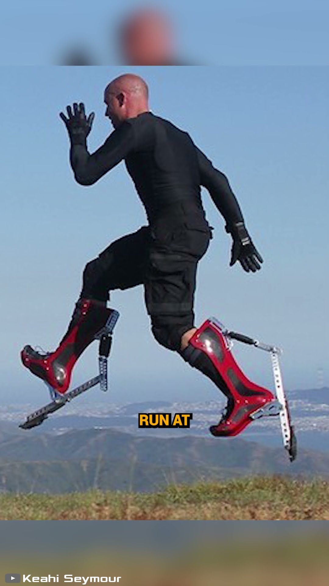 Running at 25 MPH with bionic ostrich shoes! Next stop: 45 MPH?