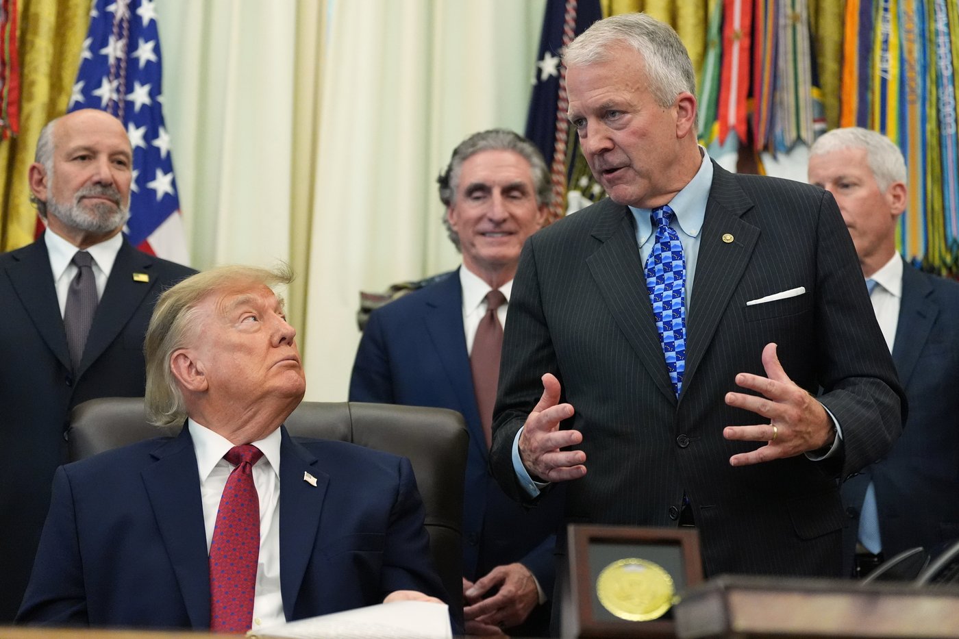 Trump plugs $54 billion natural gas project in Alaska, flanked by a ...