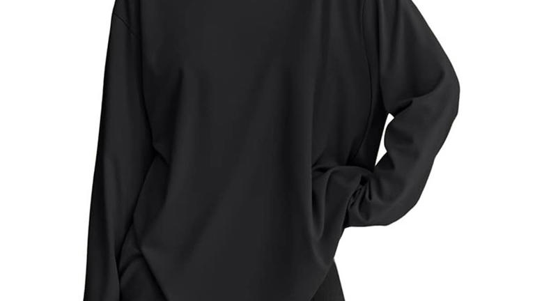 Amazon has an oversized long-sleeve basic tee for fall starting at just $8