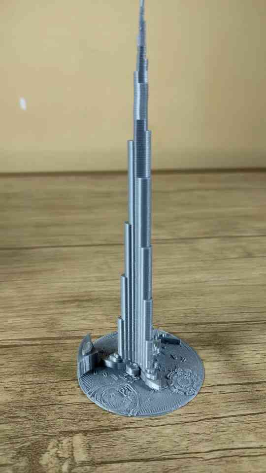 3D printed Burj Khalifa model with detailed design