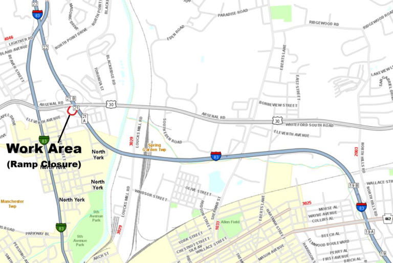 I-83 ramp to Route 30 will close for repairs