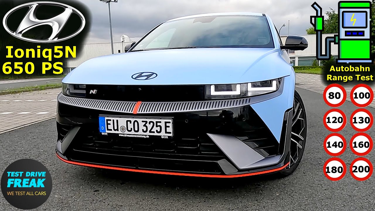 2025 Hyundai Ioniq 5 N (650 PS) test drive ⚡ electric consumption ...