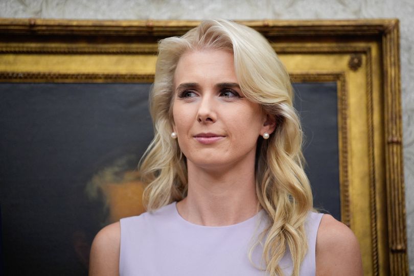 Natalie Harp struggles to contain her smile watching Trump after ...