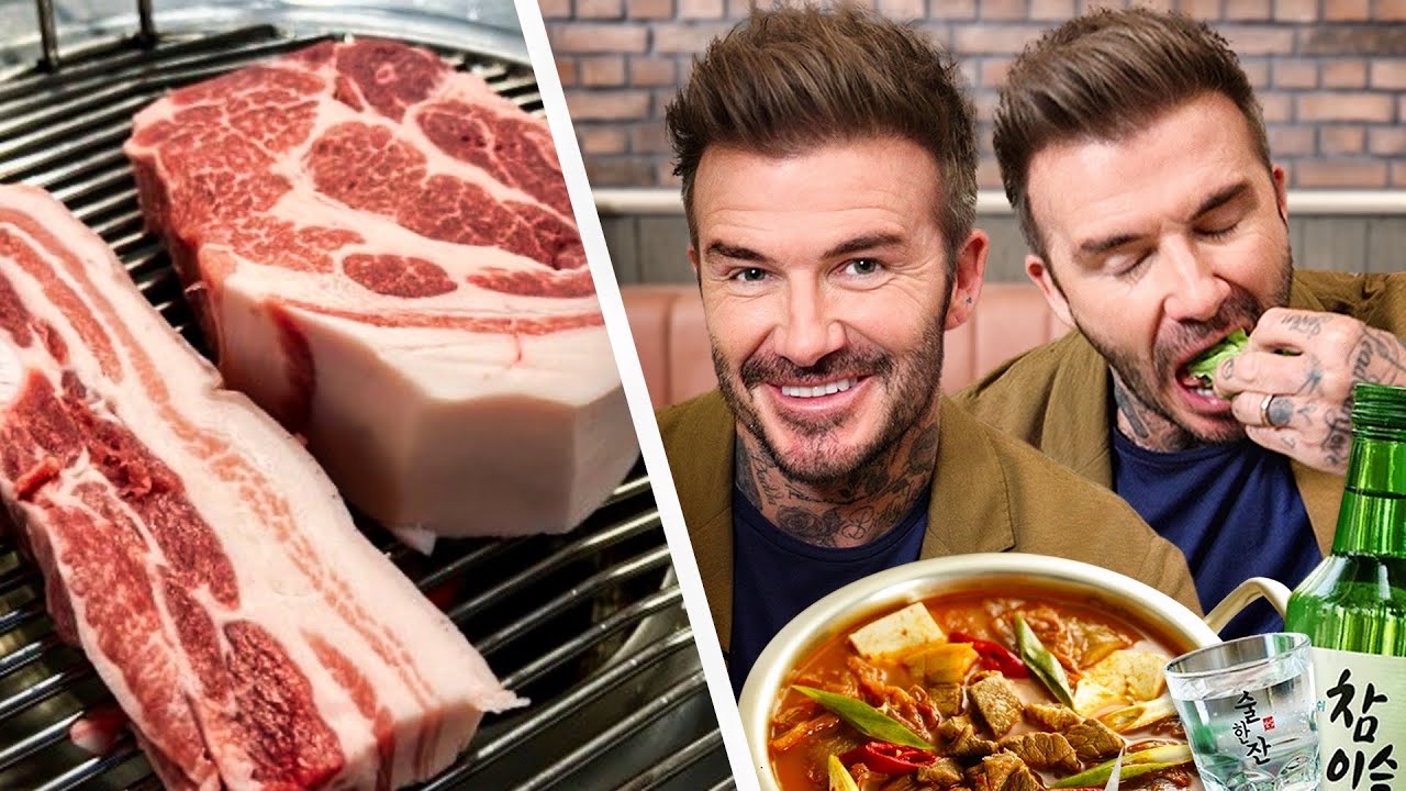 David Beckham tries Jeju black pork BBQ in Macao | Korean Englishman ...