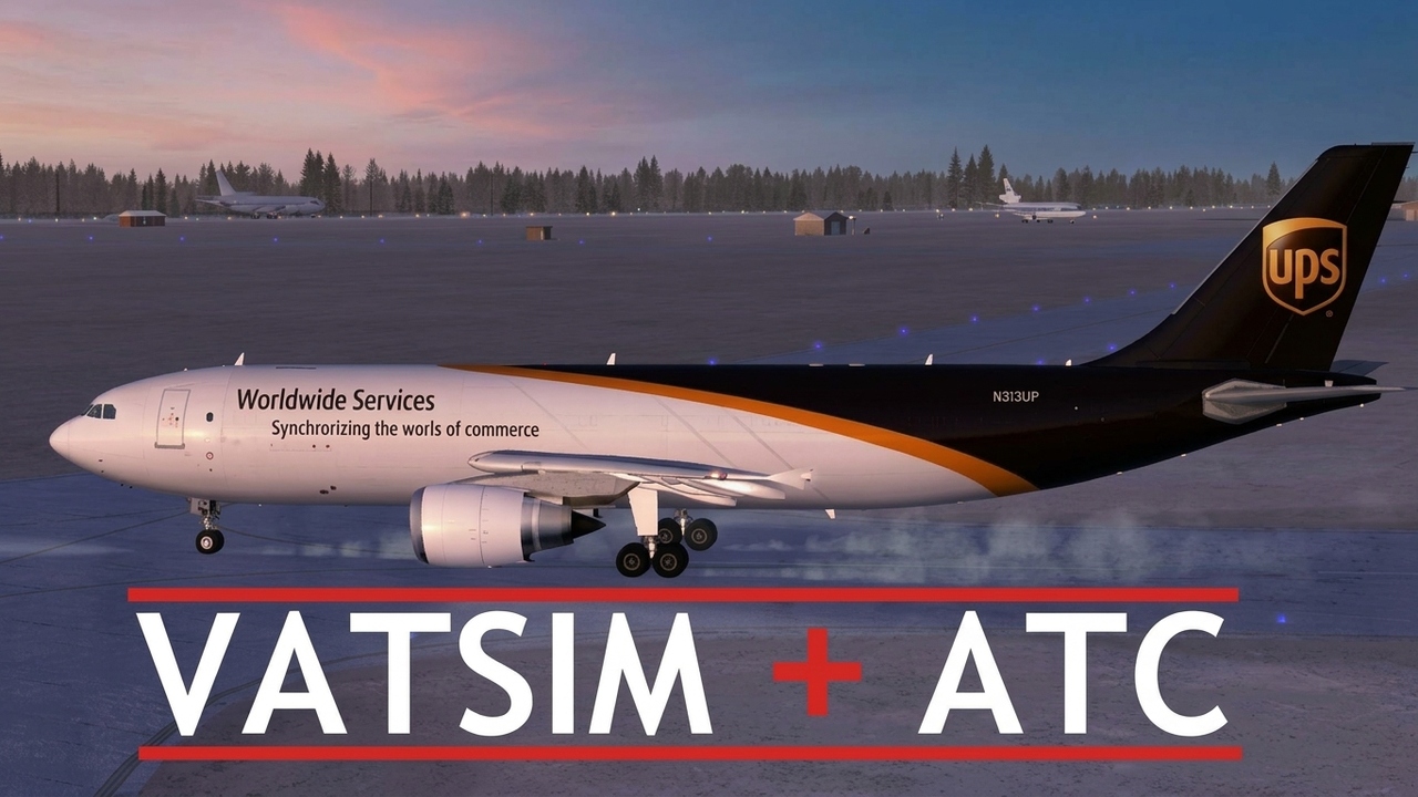 VATSIM UPS Airbus A300 departure with ATC at Jacksonville Intl (FSX)