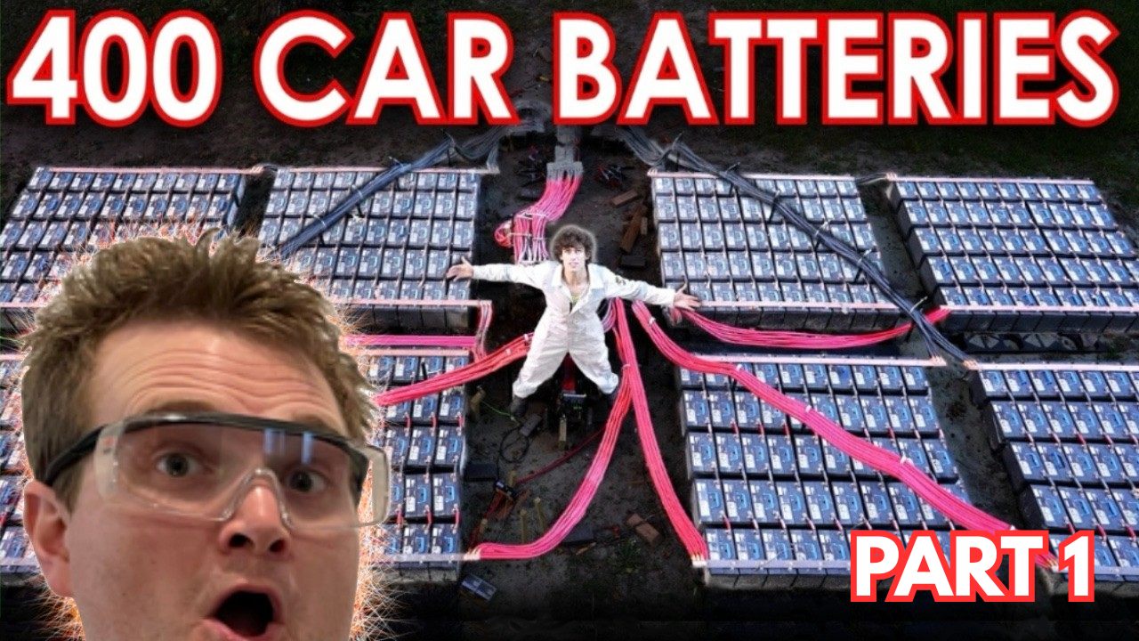 400 car batteries wired together, a nuclear engineer reacts to ...