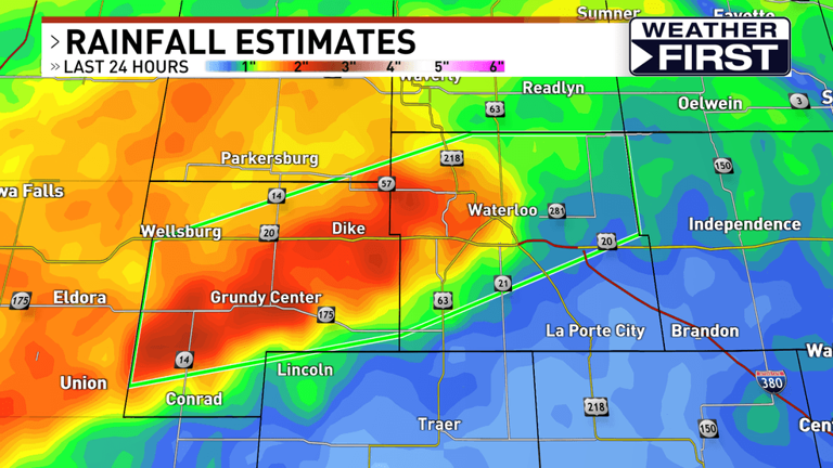 Significant flooding on roads in Cedar Falls after heavy rain Wednesday ...
