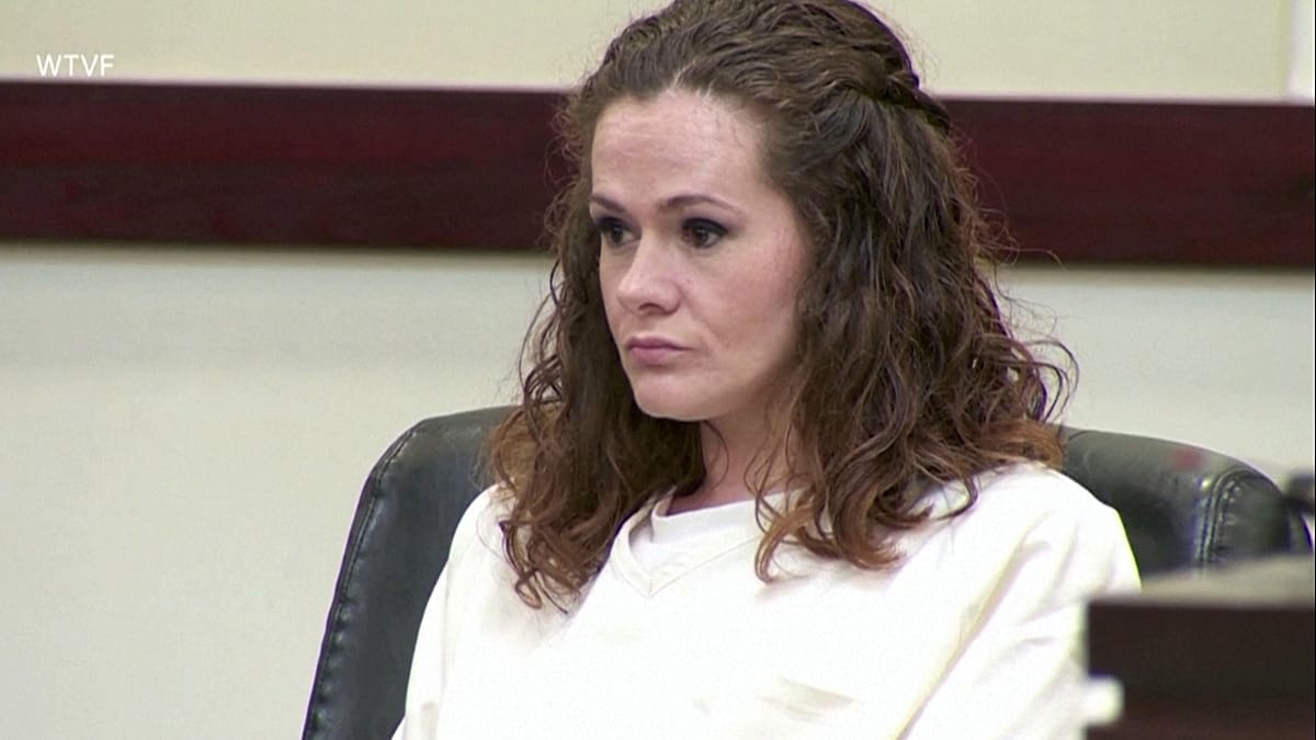 Death-row inmate Christa Pike seen during murder trial