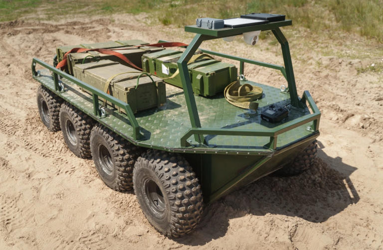 Ukraine carries out first logistics mission using an amphibious UGV