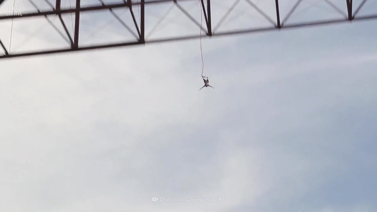 He trusted a homemade bungee cord with a 70-foot drop. One measurement ...