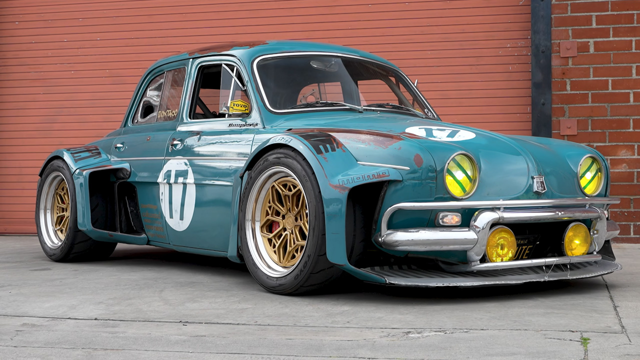 A rusty supercharged '60 Renault Dauphine built on a custom chassis