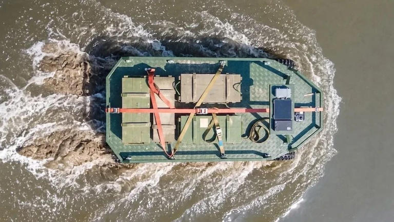 Ukraine carries out first logistics mission using an amphibious UGV