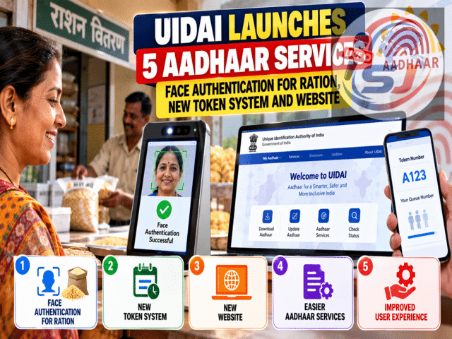 UIDAI launches 5 Aadhaar services: face authentication for ration, new ...