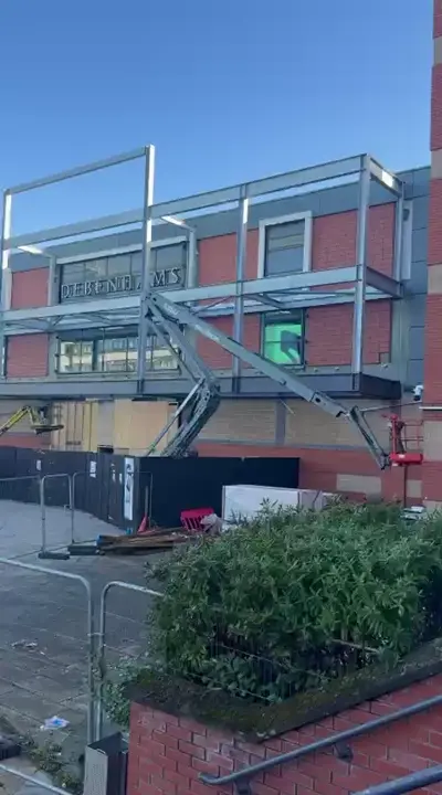 Dual height verandah begins to take shape at Stack Wigan