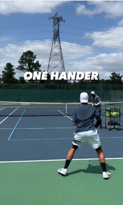 One handed backhand