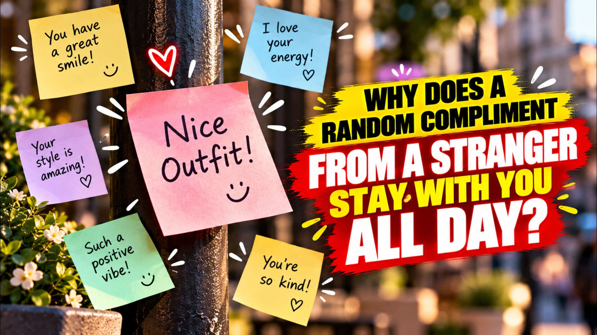 Why does a random compliment from a stranger stay with you all day?