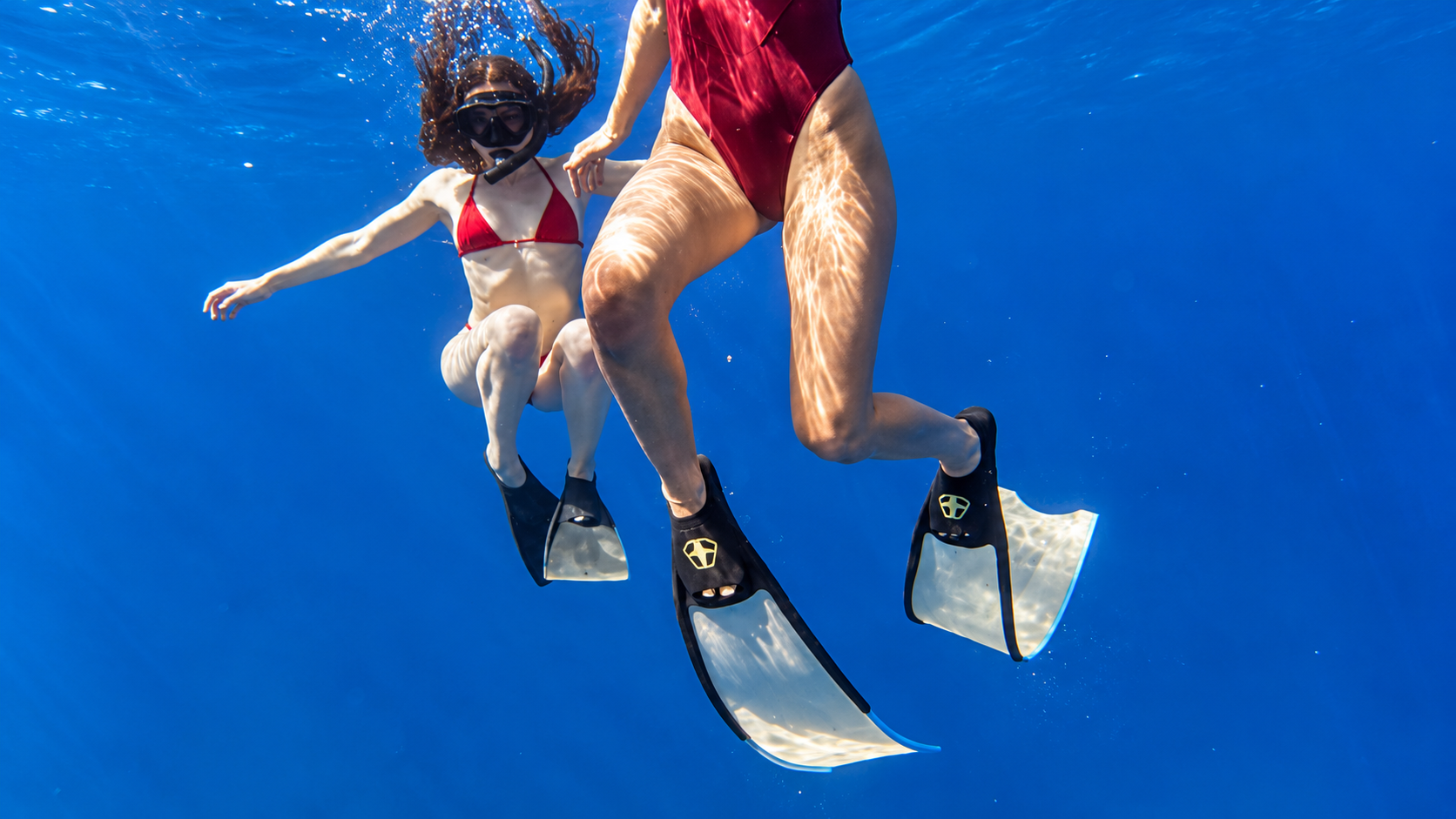 A tiny baby, open water and sharks - she still went in