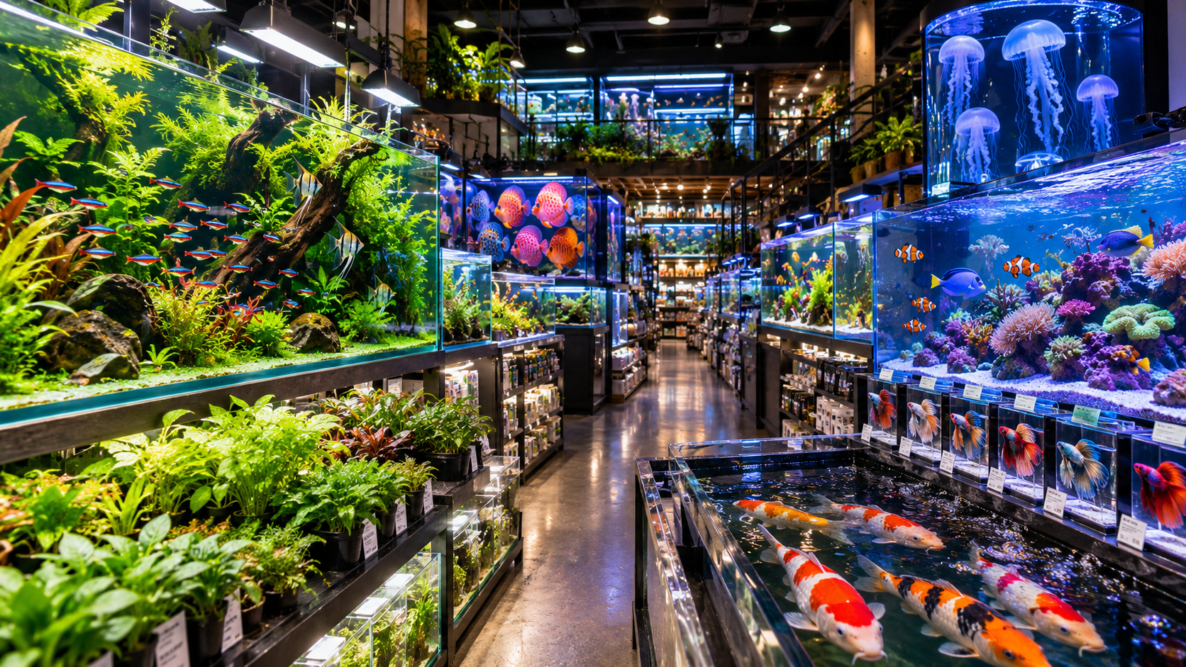 Inside one of Japan’s biggest aquarium superstores