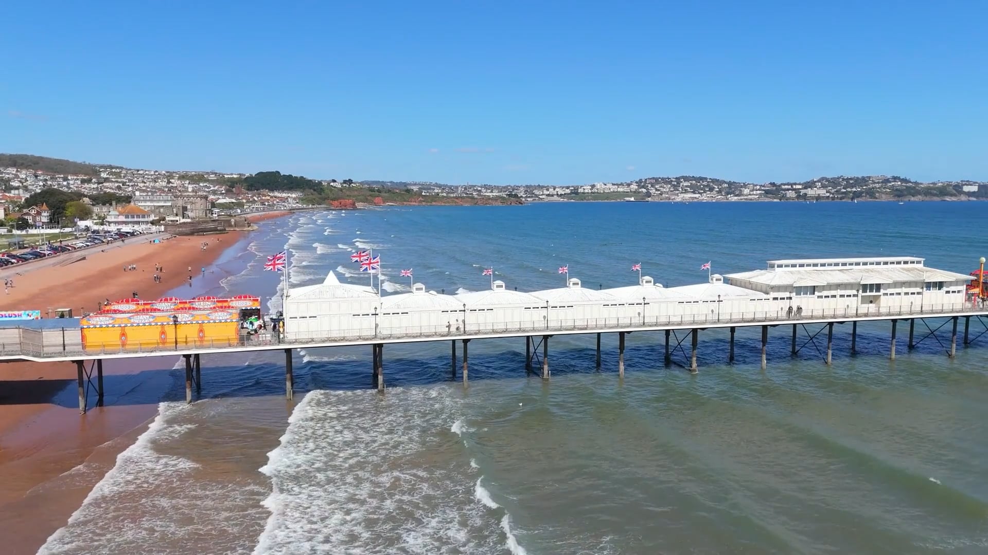 Stunning drone views of Torquay, England's British Riviera