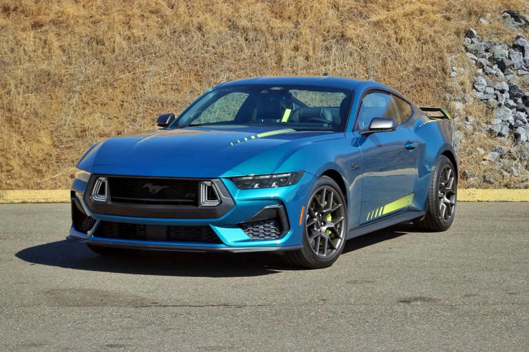 We drifted the 2026 Ford Mustang RTR. Its old-school handbrake is the star