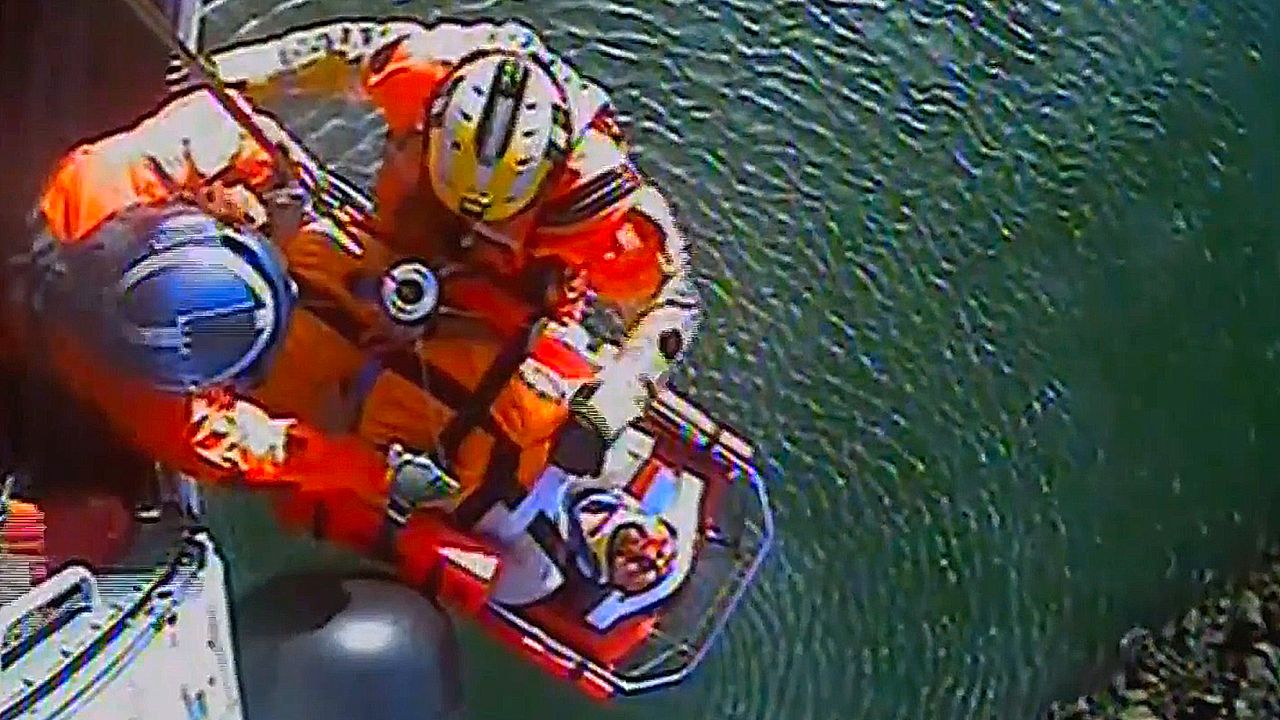 US Coast Guard rescues man pinned under rock near marina in Oregon