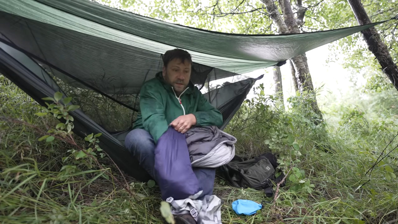 He camped in a neighborhood under construction with patrol signs everywhere